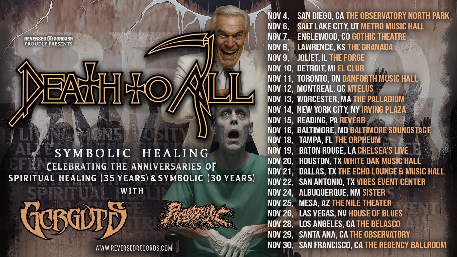 Death To All Symbolic Healing Tour Poster 2025